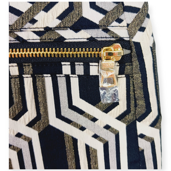 Genetic x Liberty Ross SZ 27 Metallic Jacquard Mini Skirt NWT $375 Vogue - Picture 4 of 10